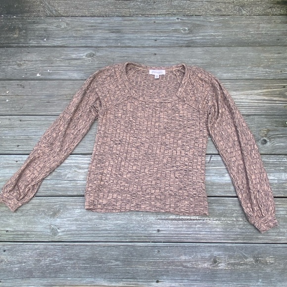 Philosophy sweater brown black with slight puff sleeves - Picture 3 of 12